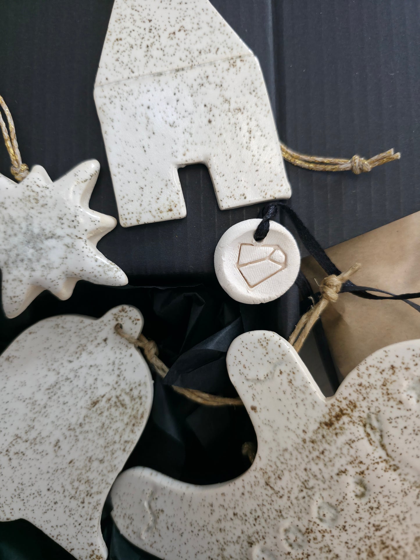 Ceramic Pinecone Ornament

Ceramic Star Ornament

Ceramic Gingerbread Man Ornament

Ceramic House Ornament

Ceramic Bell Ornament