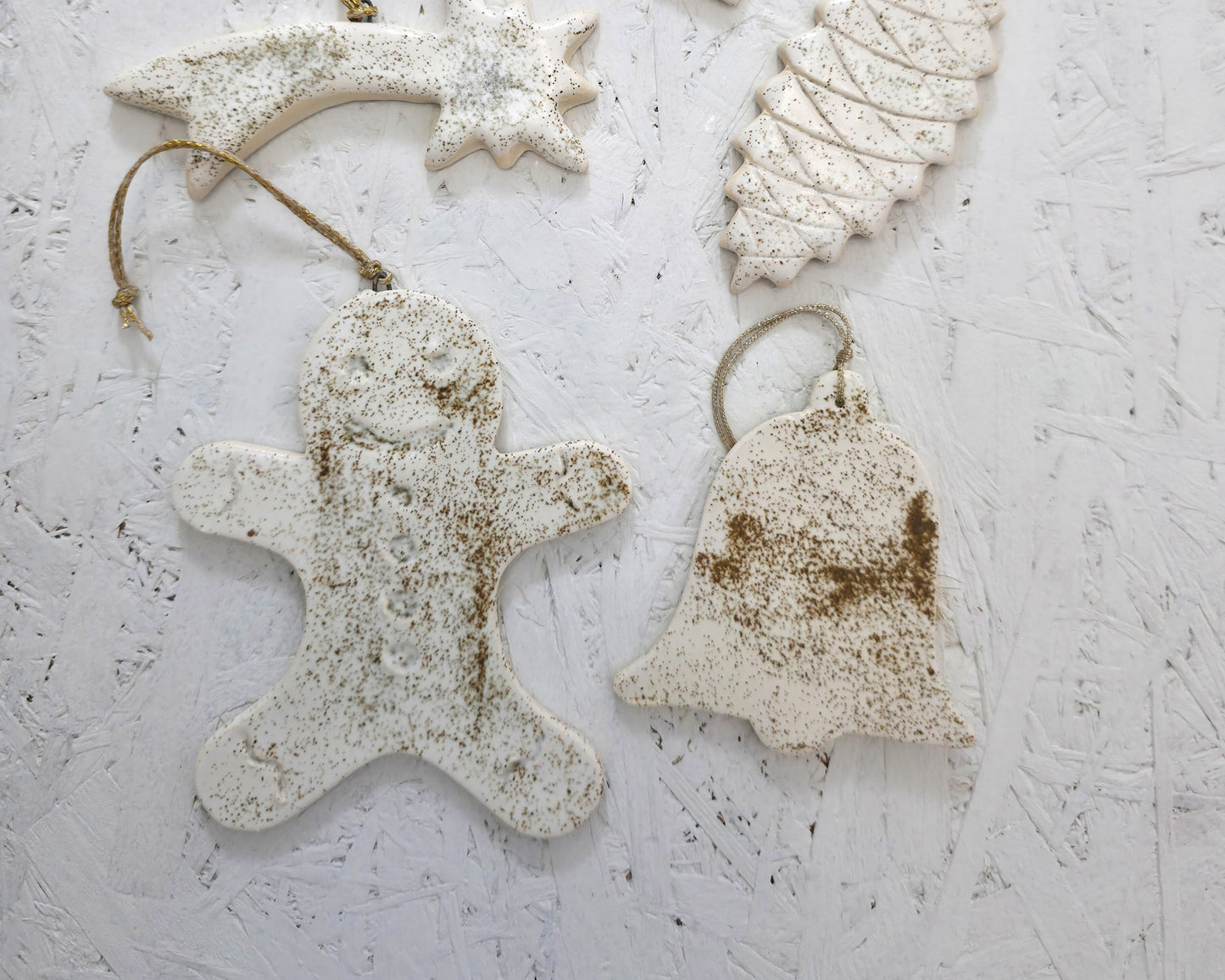 Ceramic Pinecone Ornament

Ceramic Star Ornament

Ceramic Gingerbread Man Ornament

Ceramic House Ornament

Ceramic Bell Ornament