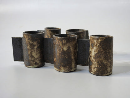 handmade esspresso cup raw aesthetics wabi sabi pottery brown minimal design pottery 